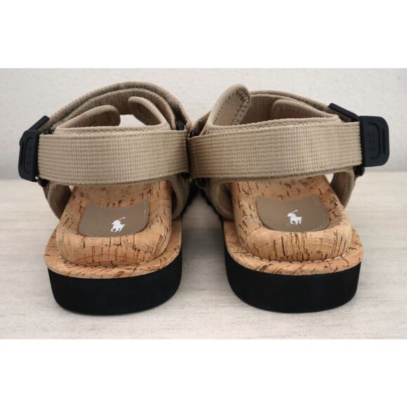 Polo Ralph Lauren Women's Sz 6B Beige Eva Ezra Grosgrain-Strap Sandals - Picture 2 of 13